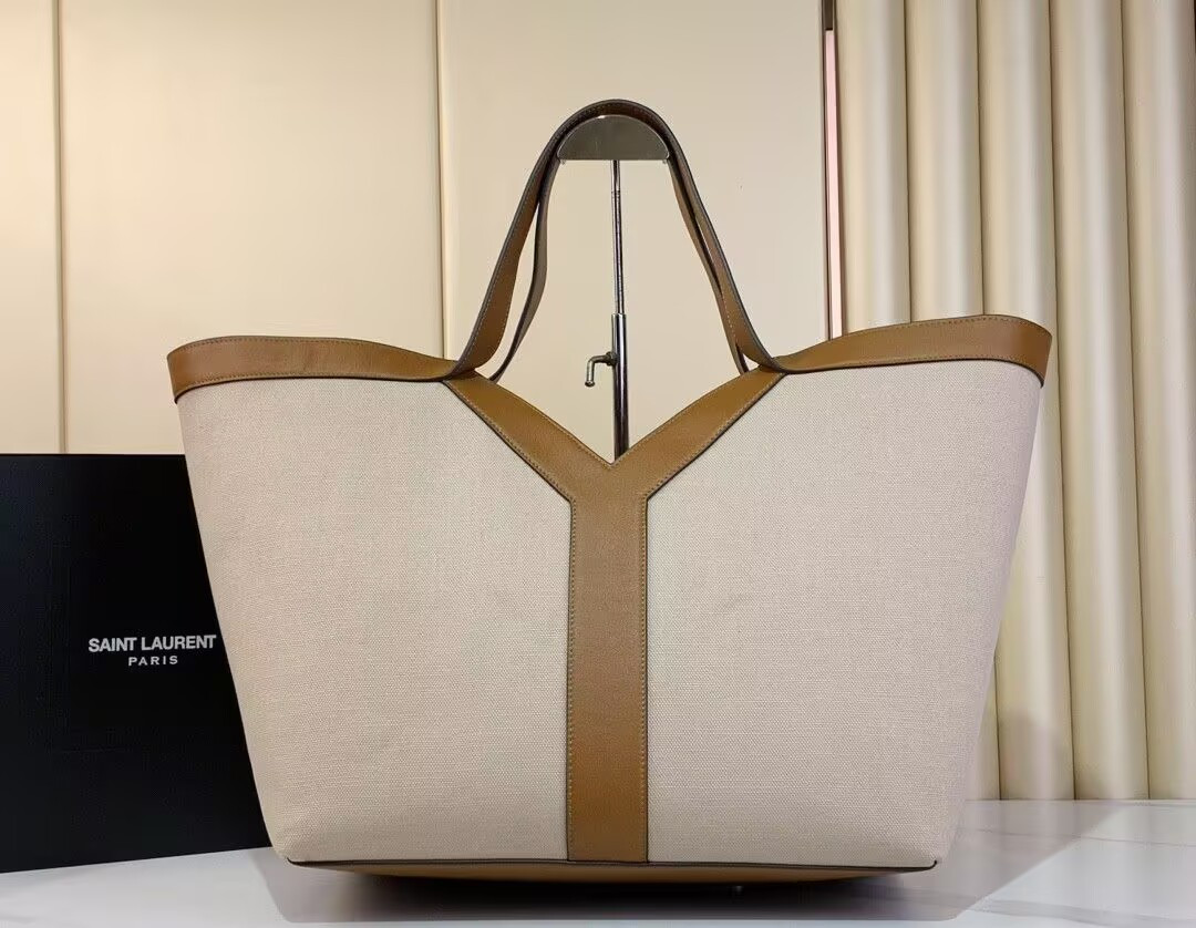 Y*L y tote in canvas and leather 37×32×7cm