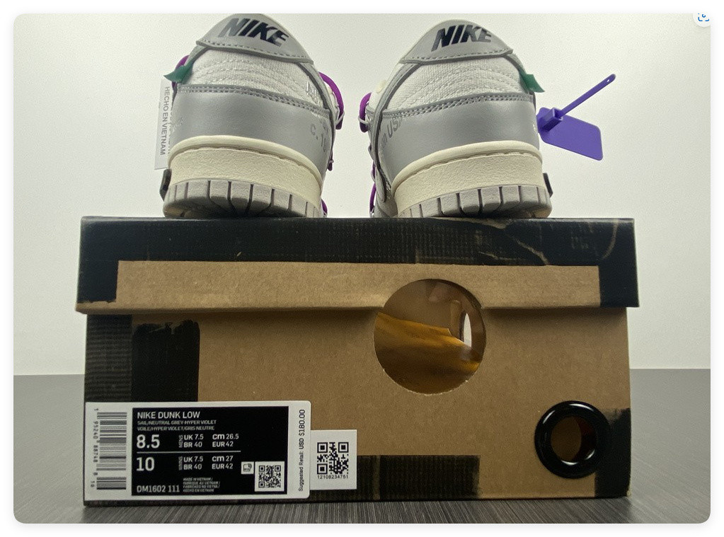 UA Nike Dunk Low Off-White Lot 28