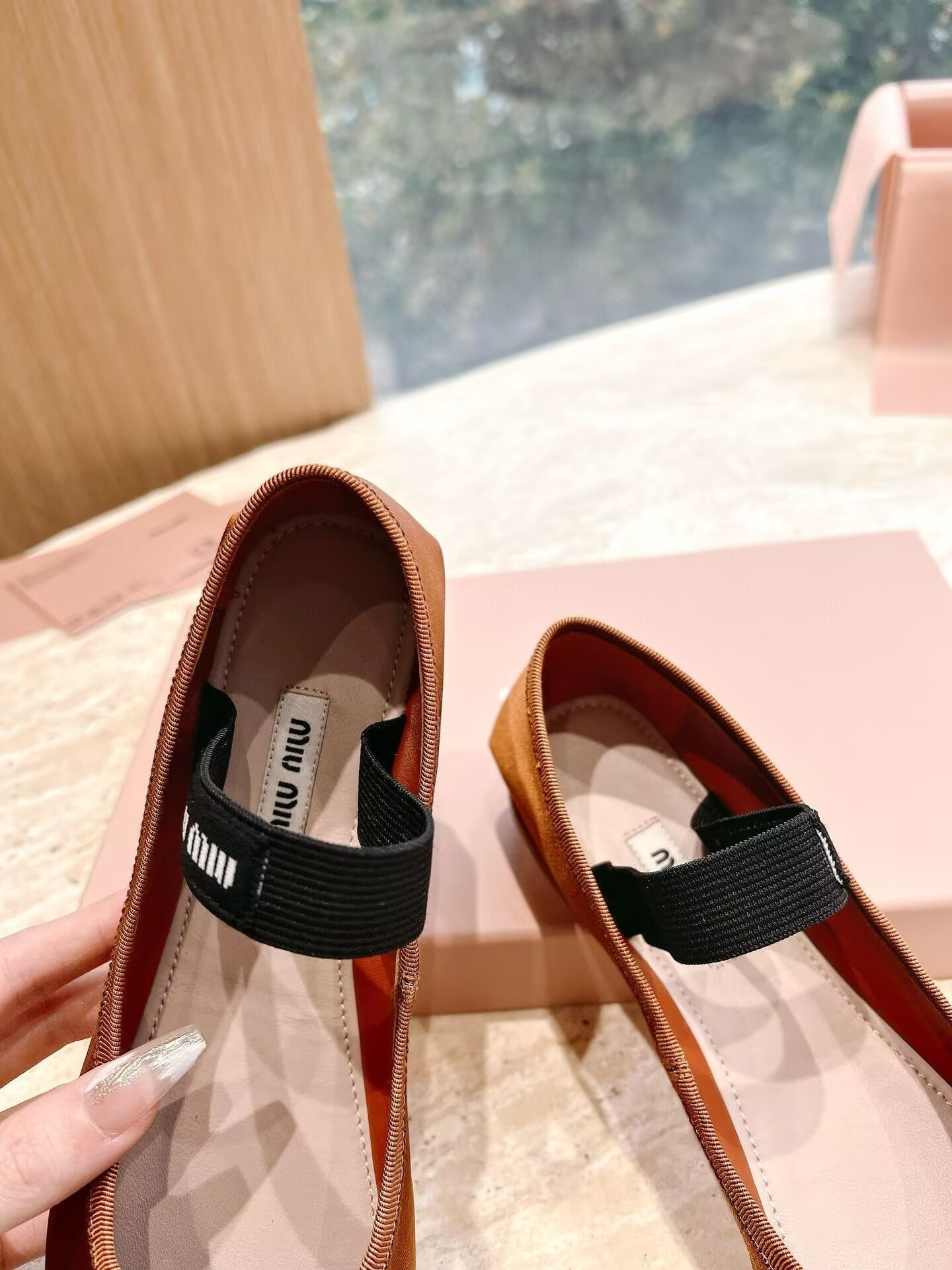 UA Miu Miu Satin Ballerinas