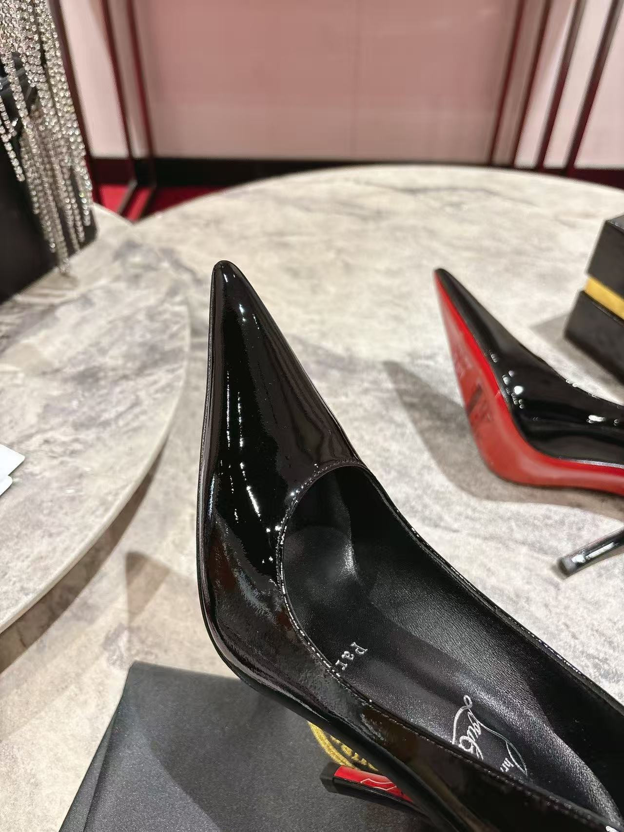 ua Ch**an louboutin cl red-bottom shoes 10cm heel