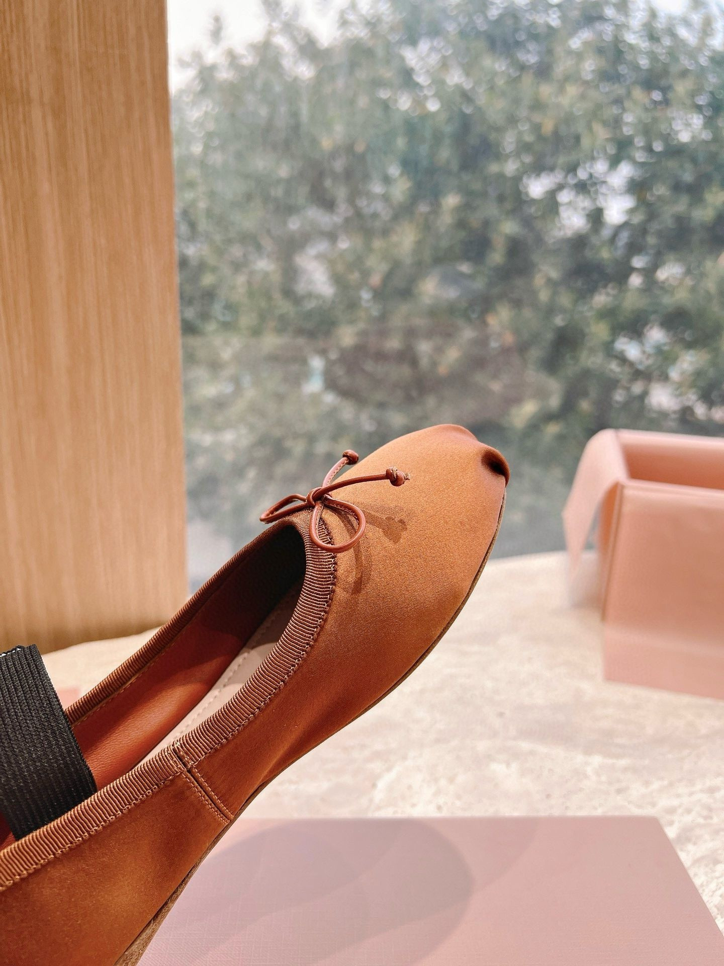 UA Miu Miu Satin Ballerinas