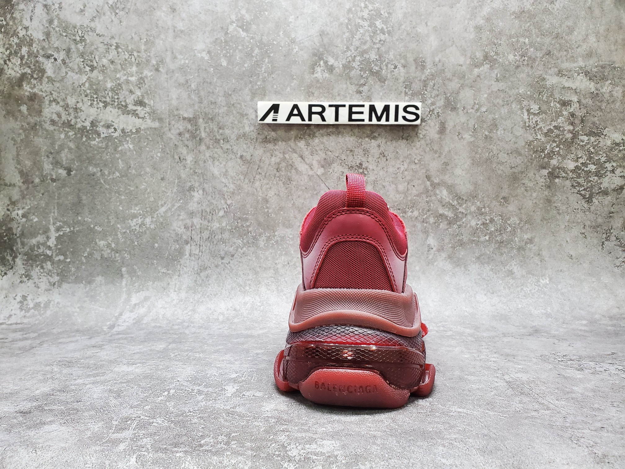 Balenciga Triple S Burgundy Red