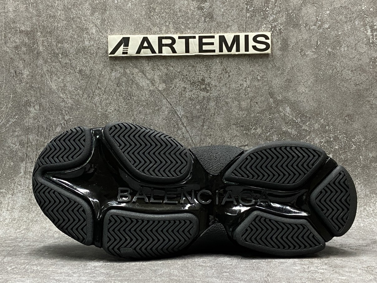 Balenciga Triple S Allover Logo Black Purple