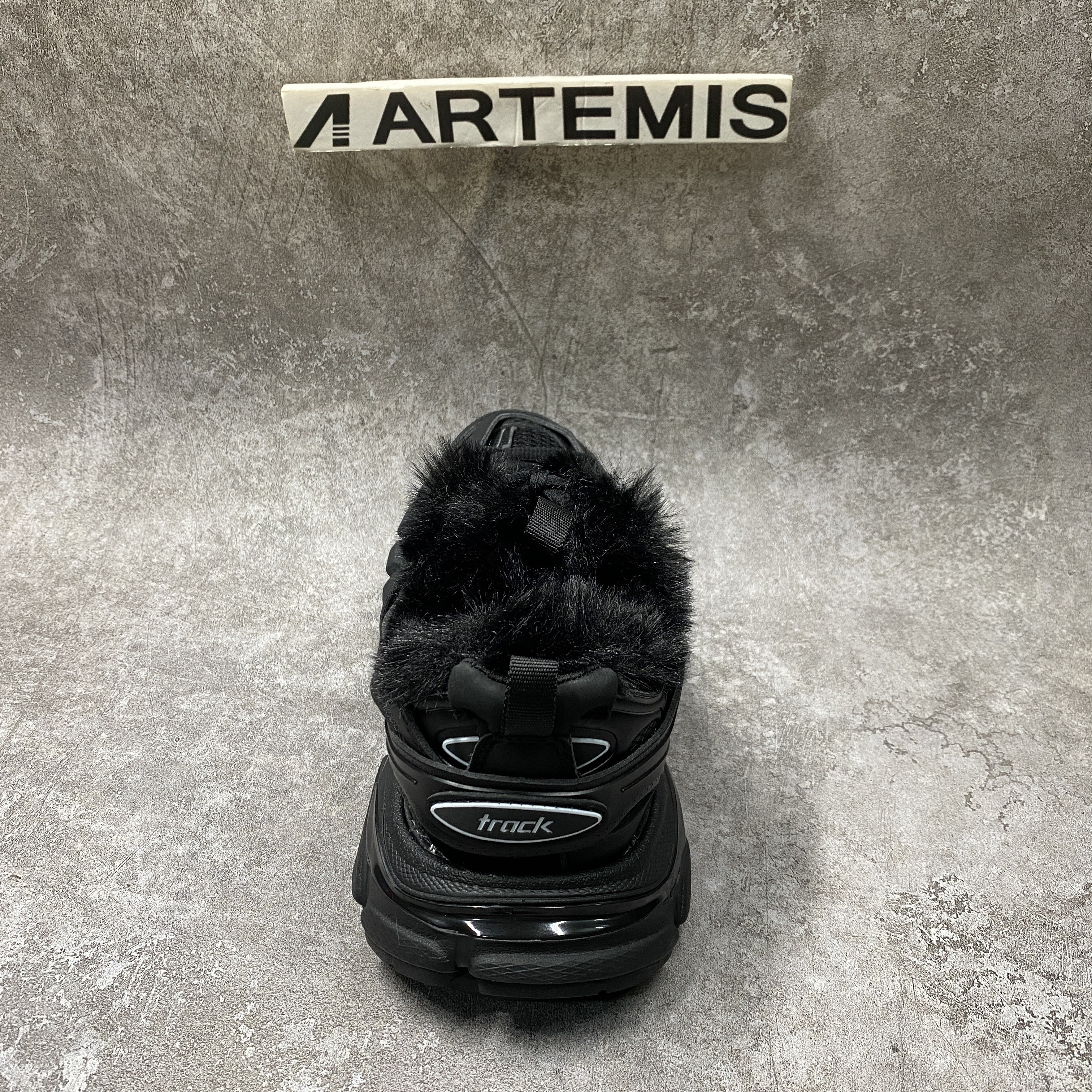 Balenciga Track Sneaker Black Fur