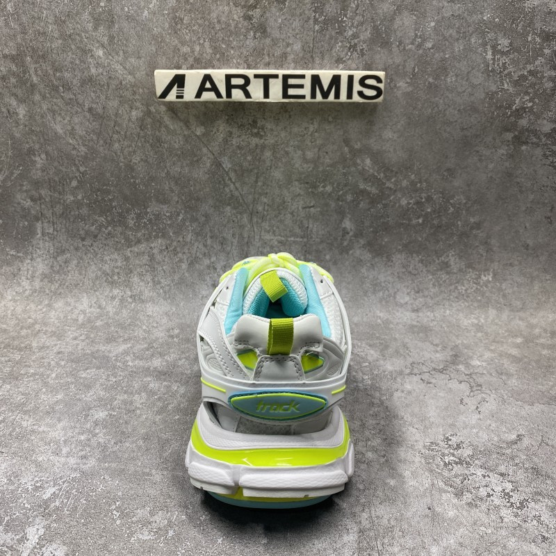 Balenciga Track White Neon Yellow