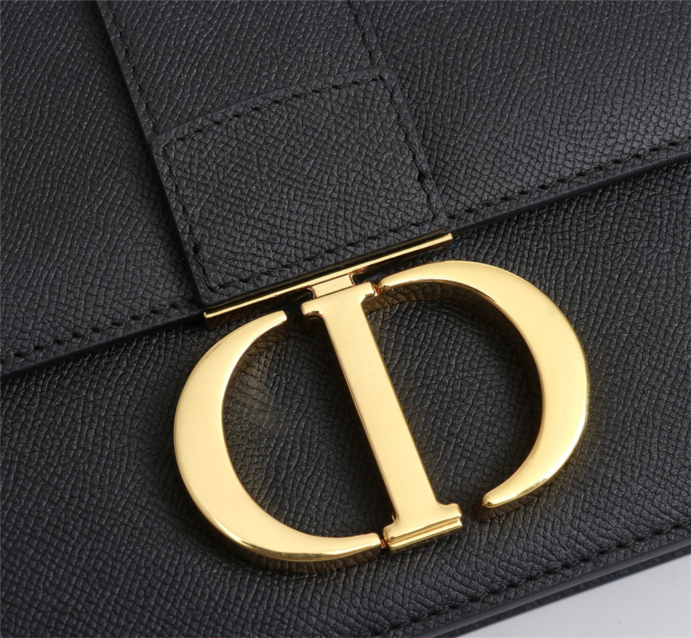 D*or 30 montaigne chain bag grained black