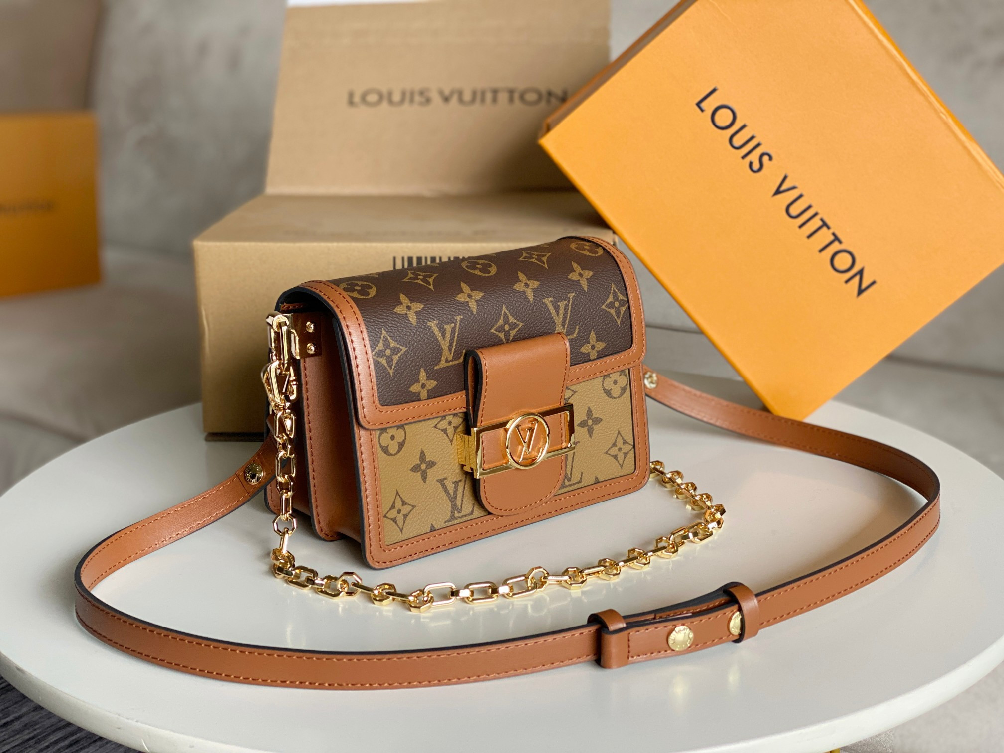 LV M45959 MINI DAUPHINE 7.9 x 5.9 x 3.5 inches