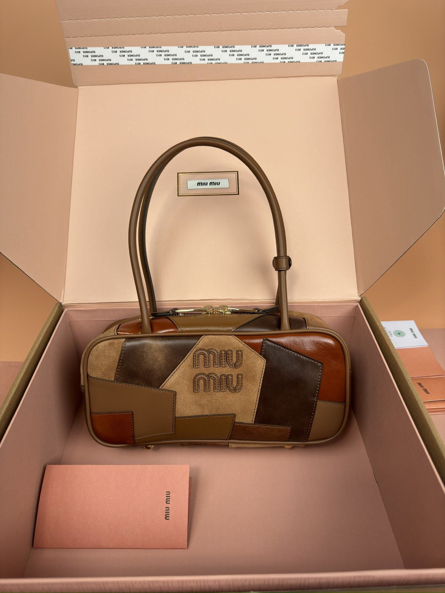 Miu Miu Leather Beau Bag 28×15×9cm