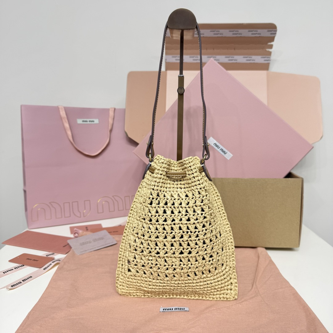 Miu Miu Woven fabric mini-bag 23x20cm