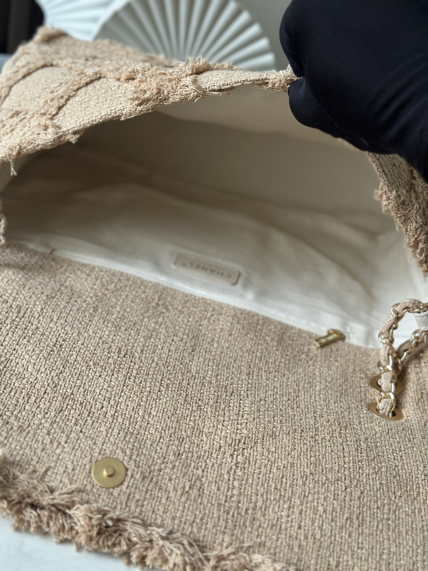 Ch*el vintage flap bag 38x21x11cm