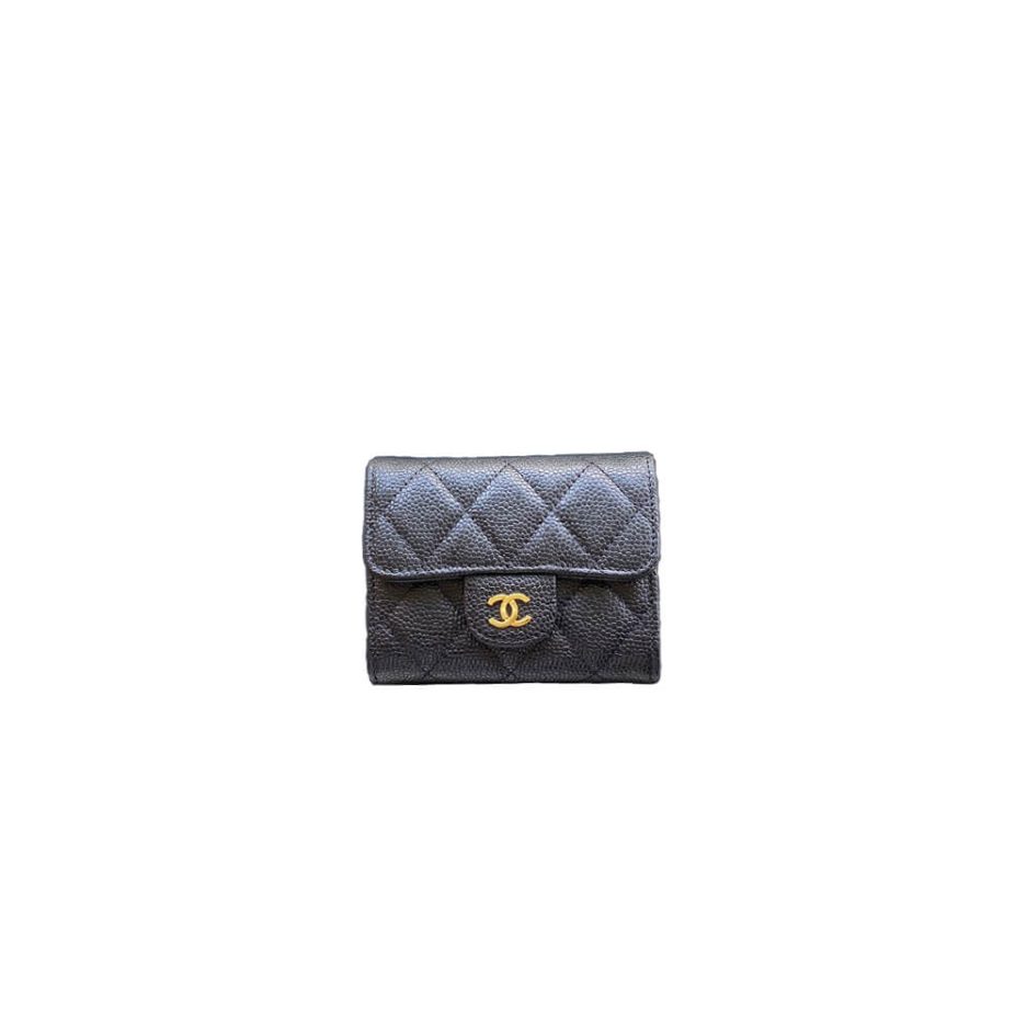 Ch*el classic small flap wallet